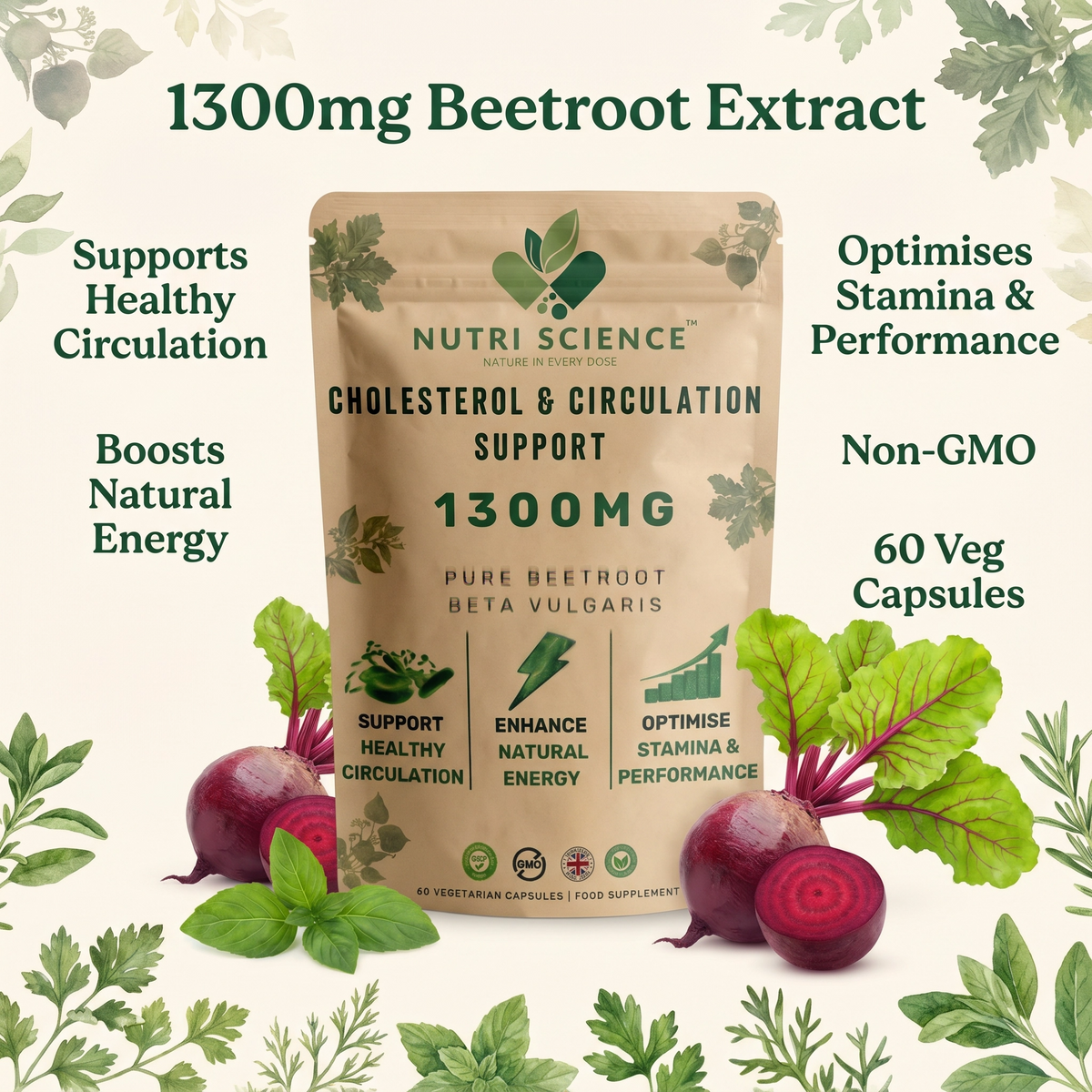 Cholesterol & Circulation by Nutri Science — 60 capsules, 30-day supply
